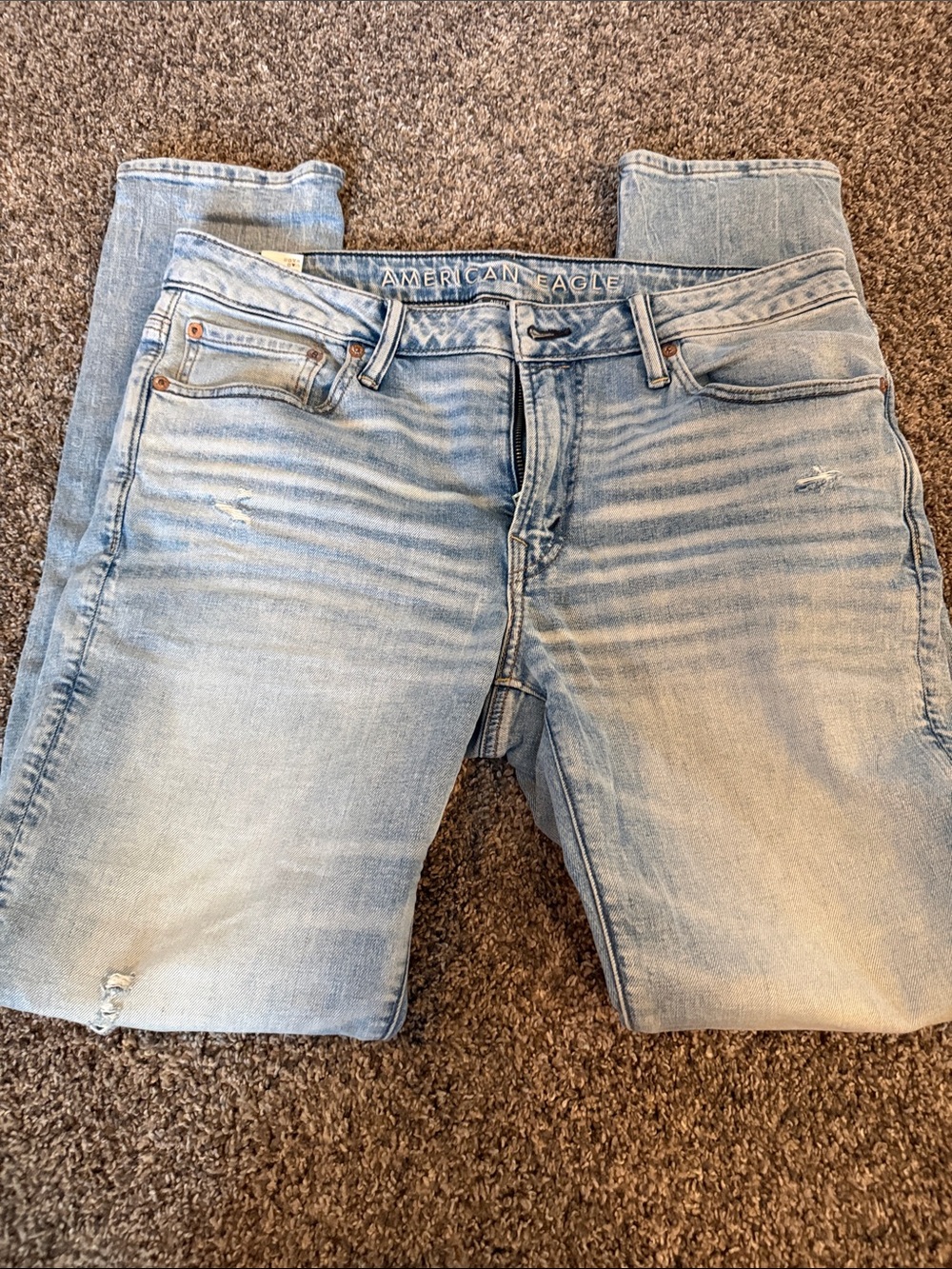 American Eagle Light Blue Denim Jeans with Back Pocket Detail